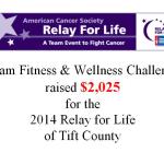 $2,025 to Relay for Life!